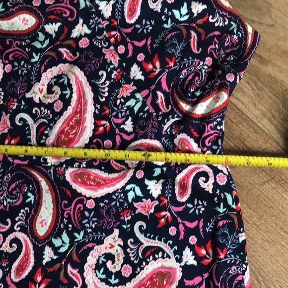 FLOUNCE HEM FIT & FLARE DRESS - WATERCOLOR PAISLEY - Picture 6 of 8